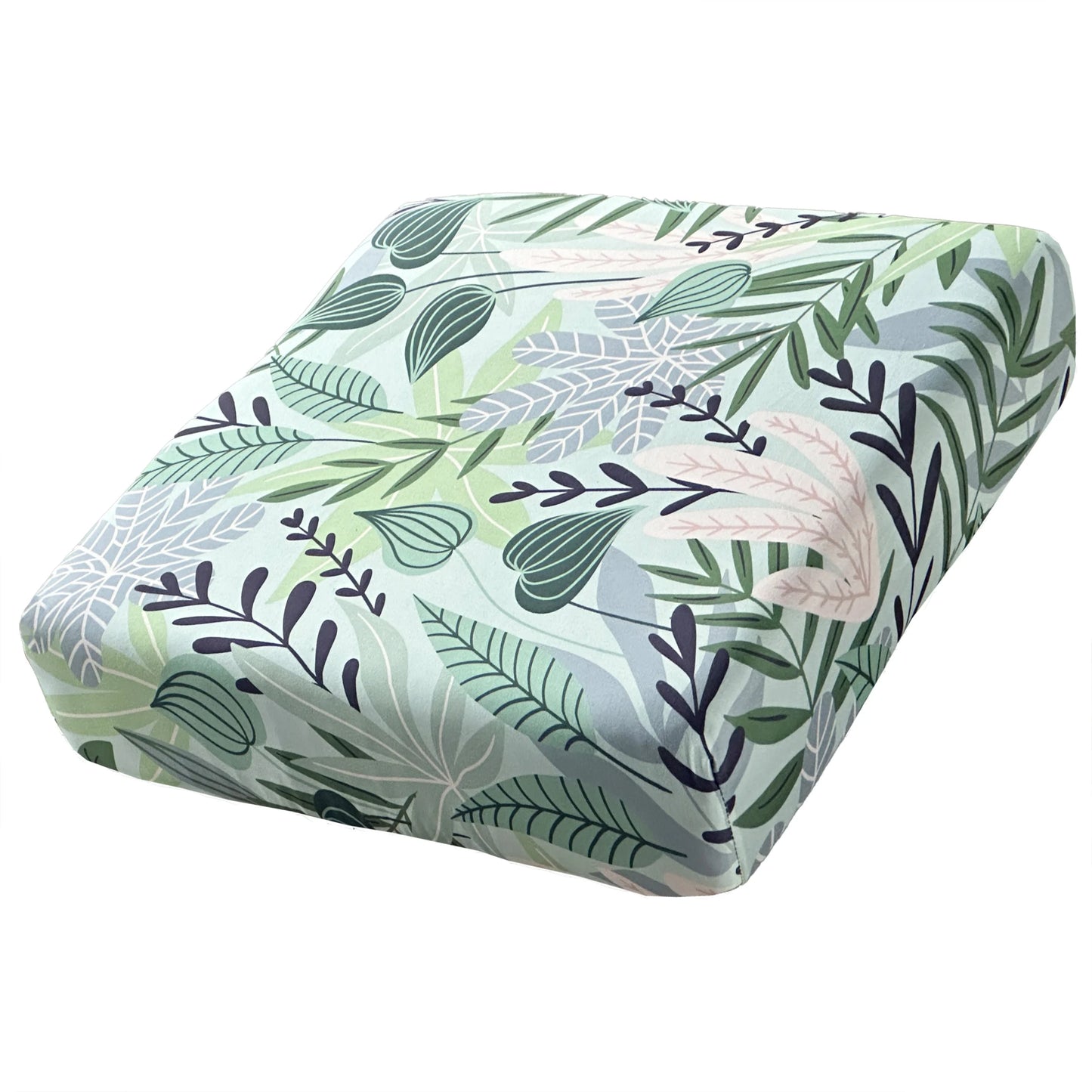 Tropical rainforest leaf printed milk silk sofa cover, elastic sofa cover, dust-proof and detachable sofa cover