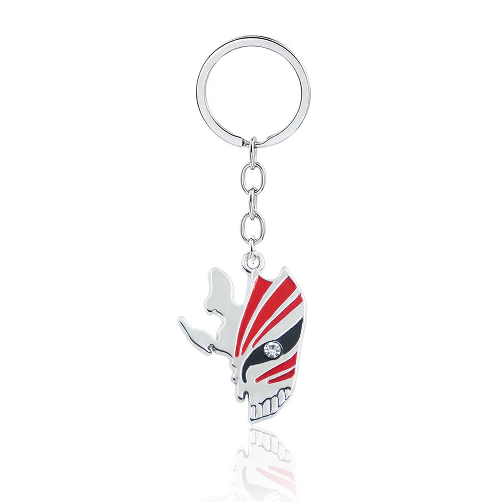 Anime BLEACH Kurosaki Ichigo False Mask Cosplay Necklace Keychain Grimmjow Necklace Cosplay Accessories Man Woman Jewelry Gifts