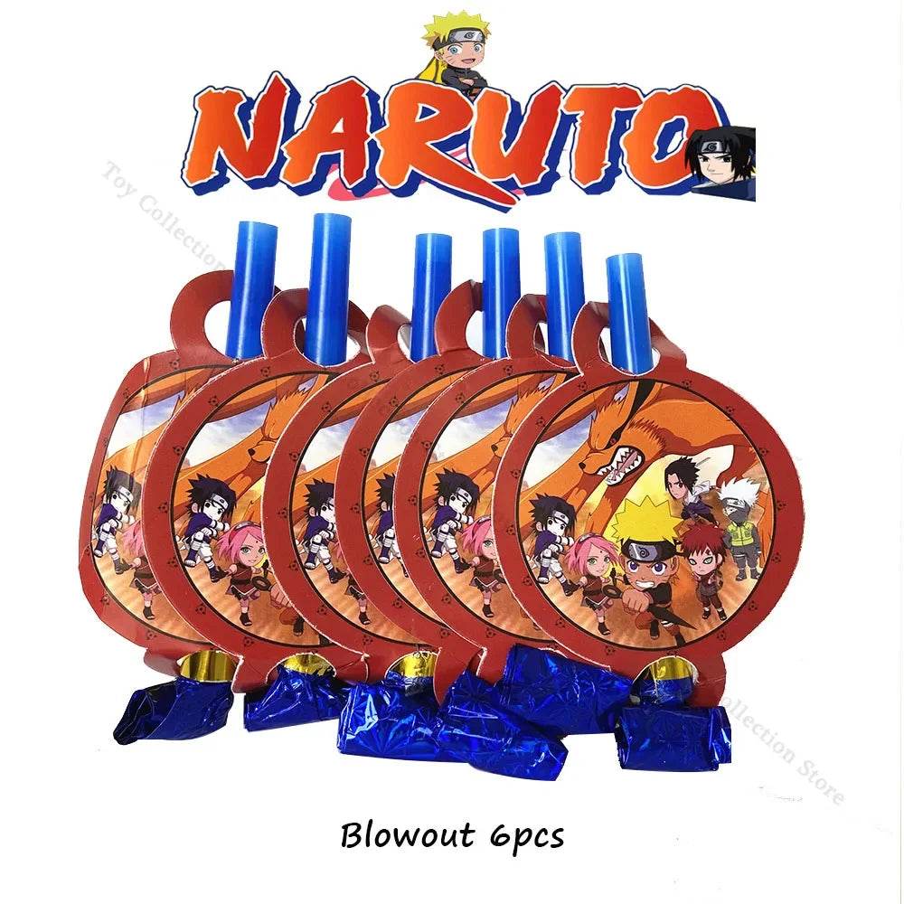 Narutoed Anime Toy Gift Party Supplies DIY Party Decoration Tableware Paper Plate Cup  Latex Foil Ballon Helium Globo Boy Family