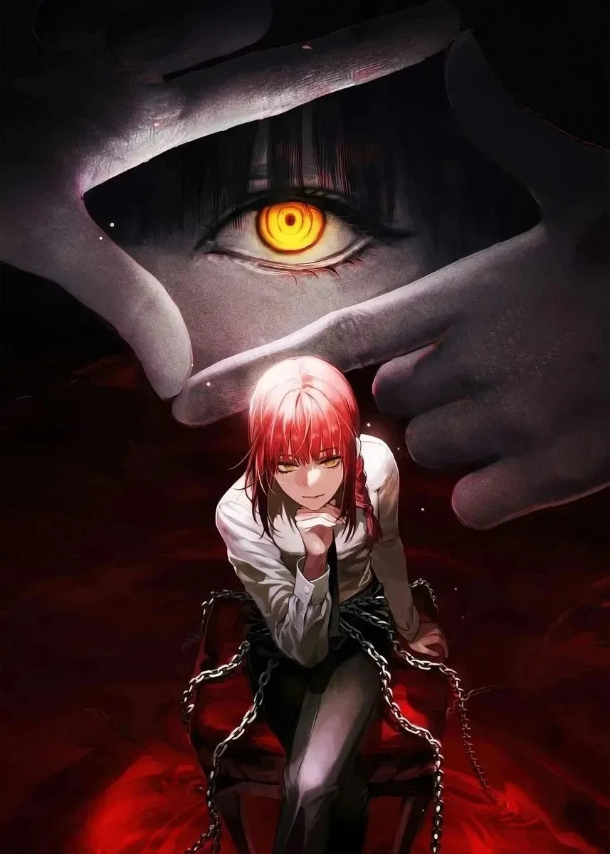 Popular Anime Chainsaw Man Makima Aesthetic Canvas Painting Poster Wall Art Picture Room Decoration