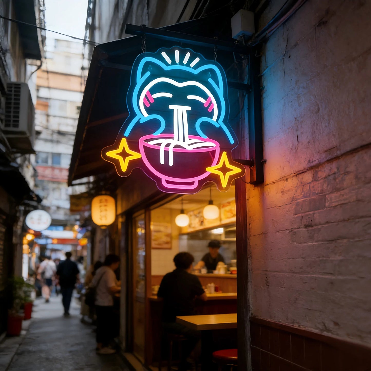 Pokemon Ramen Neon Light Dimmable LED Neon Light for Kitchen Dining Room Wall Art Fun Foodie Decor Birthday Gift for Anime Fans