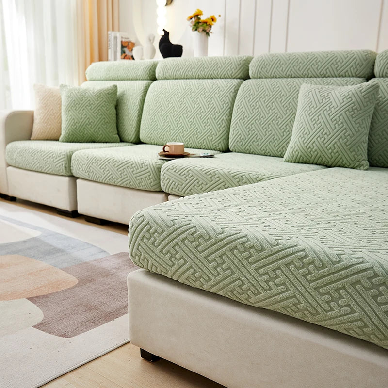 Thicken Sofa Seat Cushion Cover Jacquard Chair Cover Sofa Slipcover Stretch Adjustable Sofa Cover Pets Kids Furniture Protector
