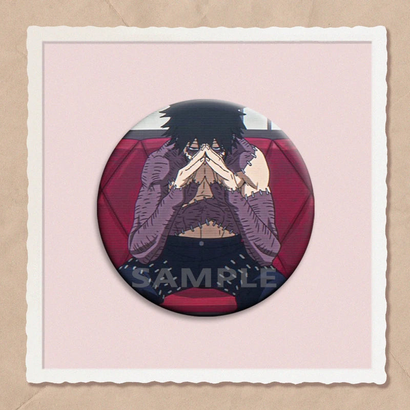 32/44/58mm Hot Anime My Hero Academia Dabi Button Pins Creative Brooches Cartoon Badge for Backpack Collar Decoration Gifts