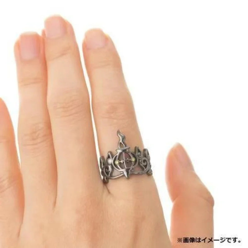 New Pokemon Litwick Dragonair 925 Silver Couple Ring Anime Fashion Cartoon Accessories Cospaly Peripherals Christmas Gifts
