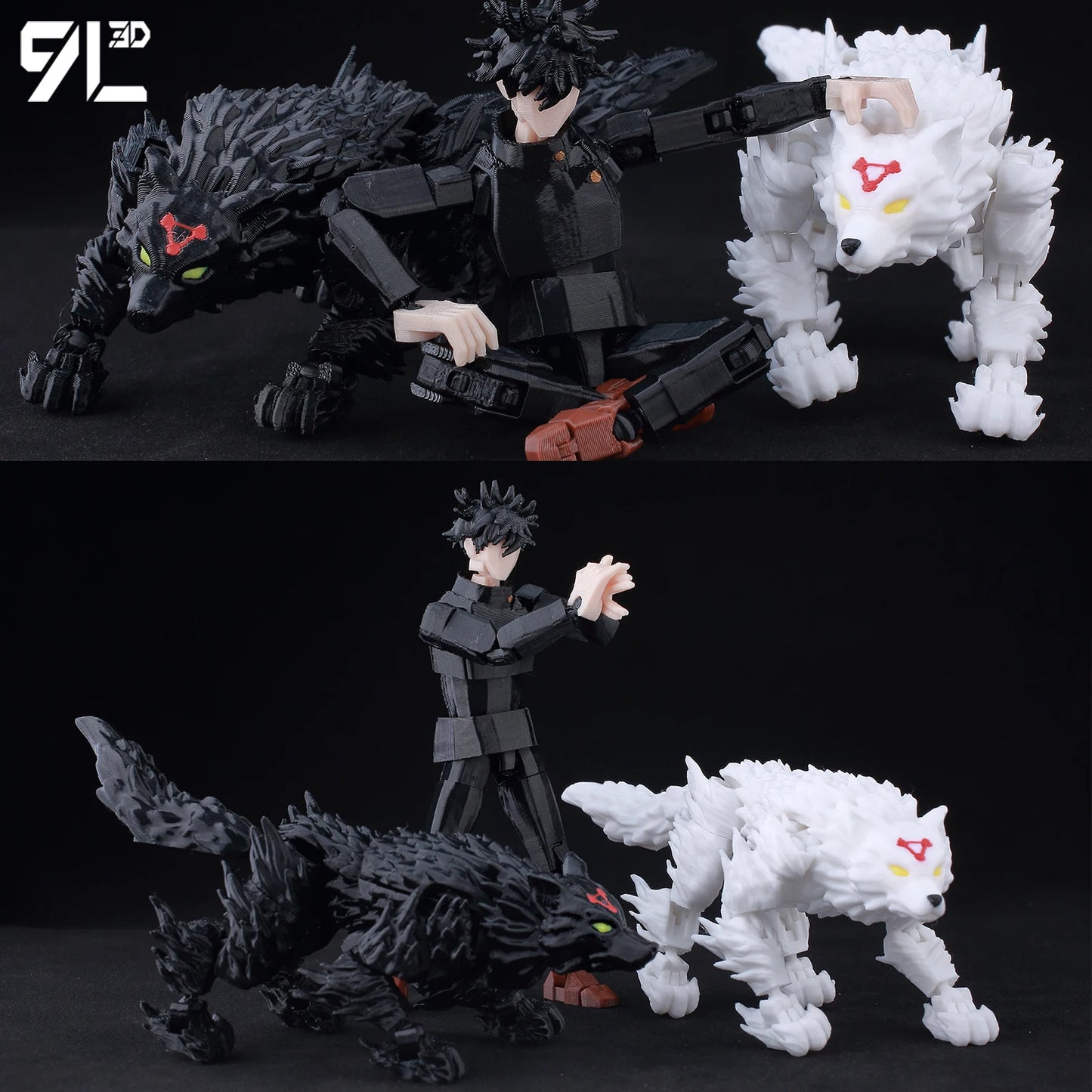 9L3D Printed Lucky Dummy 13 Jujutsu Kaisen Gojo Satoru Toji Yuji Sukuna Anime Action Figures Mannequin Yuuta Rika Model T13 Toys