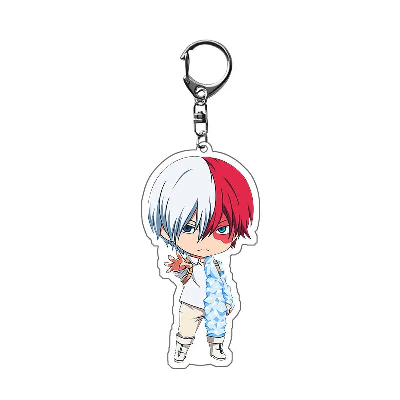 Anime My Hero Academia Keychain Acrylic Men Car Accessories Pendant Cosplay for Women Cute Bag Acrylic KeyRing Gift Trinket Fans