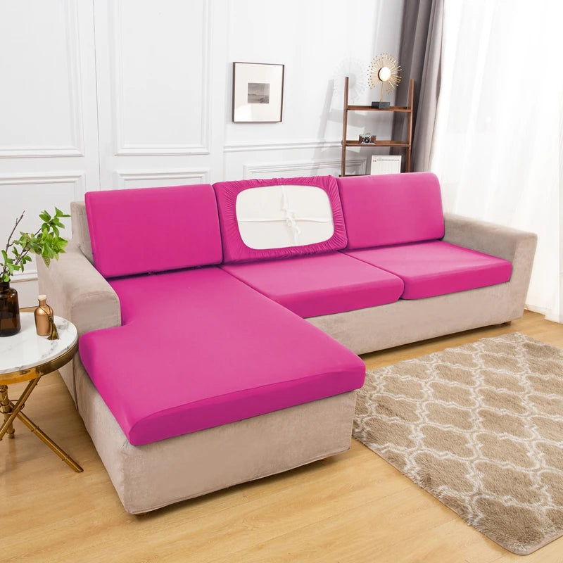 Elastic Sofa Seat Cushion Cover Spandex Polyester Sofa Cover for Living Room Washable Removable L Shape Corner Couch Protector