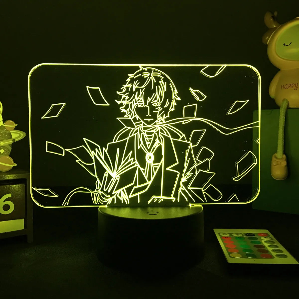 3D LED Lamp Anime Bungo Stray Dogs Night Light Ranpo Figure for Bedroom Decoration Nightlight Birthday Gift Room Decor