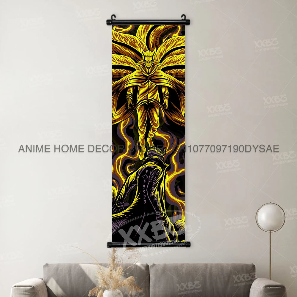 Naruto Posters Uchiha Madara Decorative Painting Uchiha Itachi Anime Hatake Kakashi Wall Art Uchiha Sasuke Scrolls Picture Decor