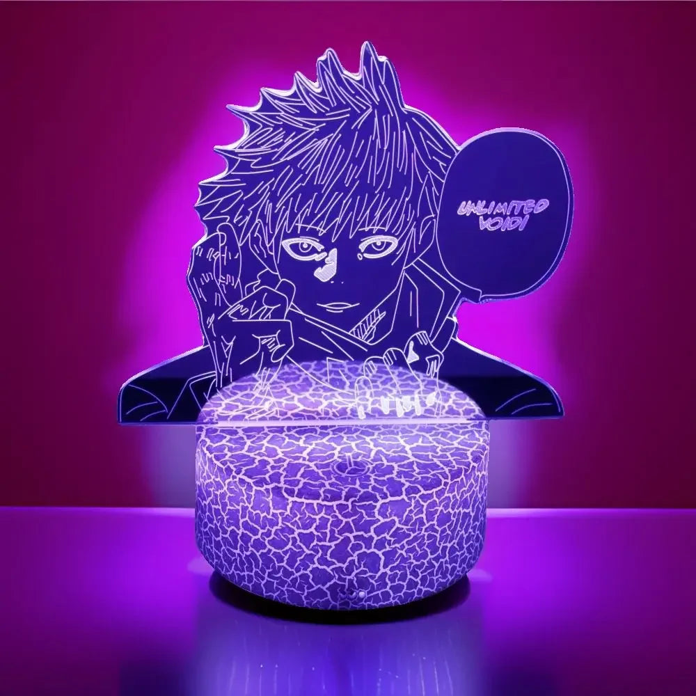 3D Anime Lamp Jujutsu Kaisen Led Night Light RGB Table Lamps Satoru Gojo Action Figure Kids Bedroom Desk Home Decor Friend Gifts