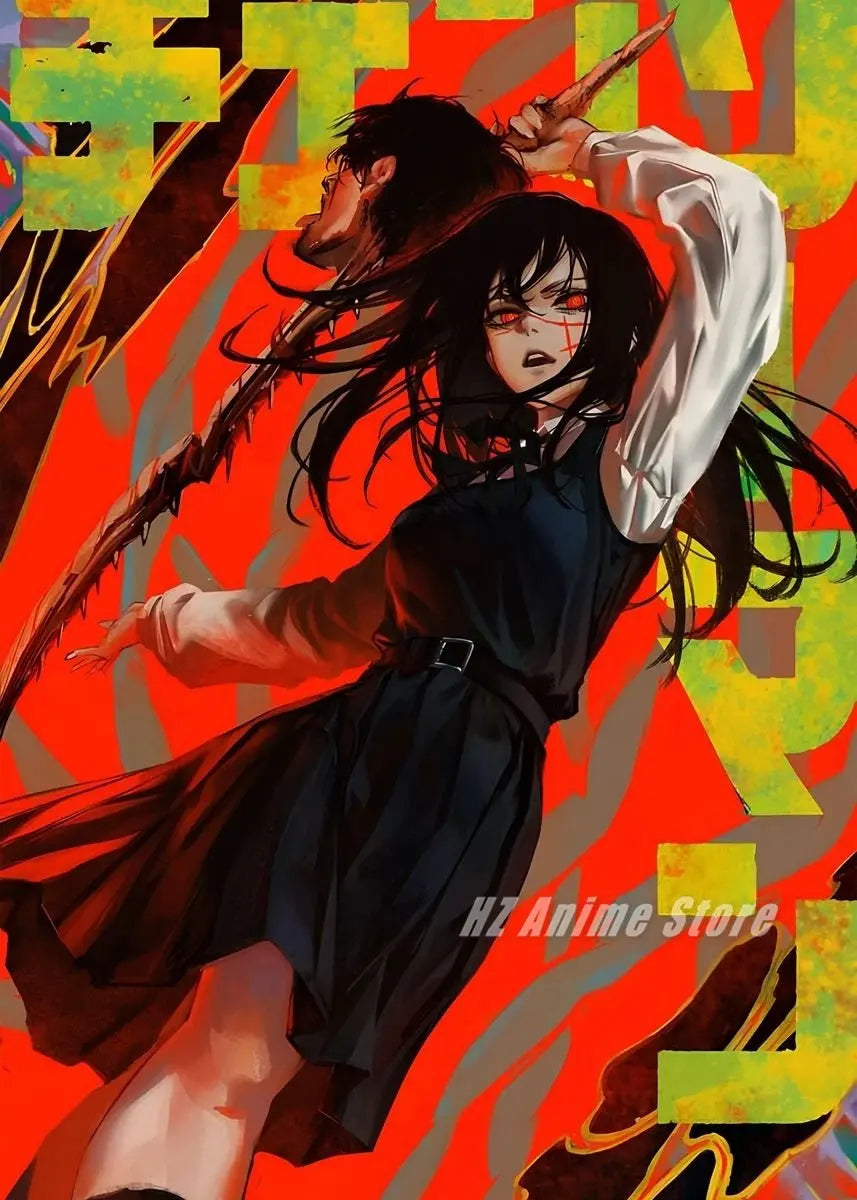 Anime Chainsaw Man Posters and Prints Canvas Painting Chainsawman Comic Wall Art Pictures for Modern Family Bedroom Home Decor
