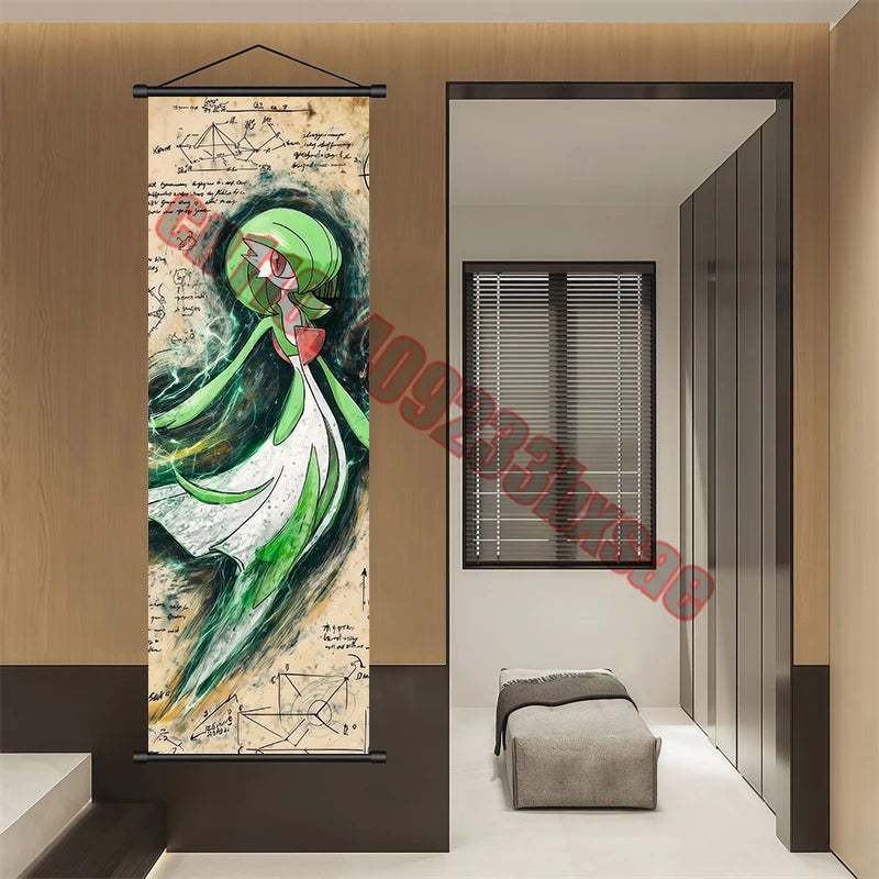 Printed Pokemon Poster Anime Wall Artwork Gengar Pictures Charizard Painting Canvas Pikachu Hanging Scrolls Home Room Decor