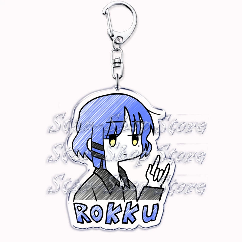 Cute Cartoon Anime Keychains for Accessories Bag Hitori Gotoh Nijika Ijichi Ryo Yamada Ikuyo Kita Keyring Jewelry Fans Gifts