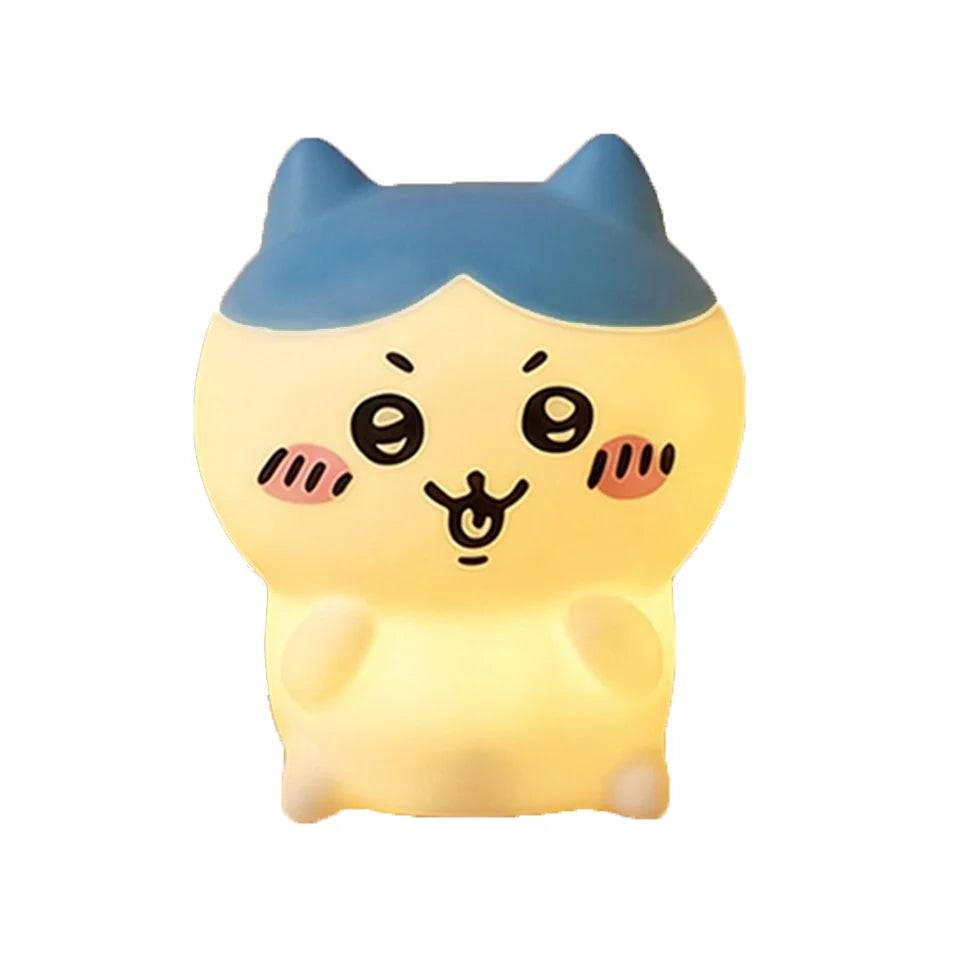 Anime Giyikawa Kawaii Bedroom Desktop Decoration Hachiware Usagi Cartoon Vinyl Doll Night Light Luminous Toy Surprise Girl Gifts