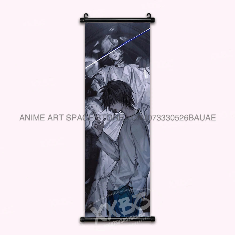 Anime DEATH NOTE Hanging Painting Classic Cartoon Poster Yagami Light Scrolls Pictures Ryuk Home Decor Mural Wall Art For Room
