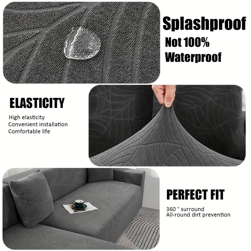 Splashproof Jacquard Sofa Cushion Cover For Living Room Anti-slip Anti-dust Thickening Elastic Sofa Cover Furniture Protector