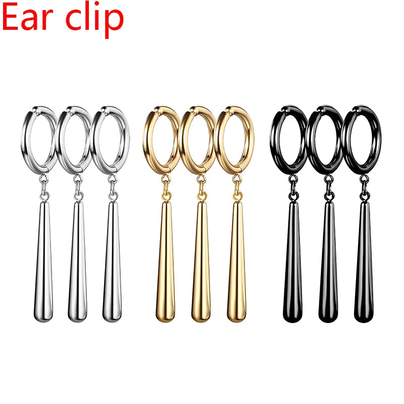 BONISKISS Zorro Earrings for Men Dangle Earrings Ring Stainless Steel Roronoa Anime Cosplay for Men Fashion Desirable Gift