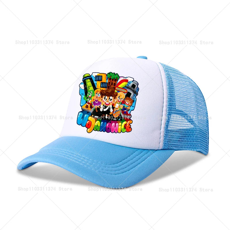 Wojans Team Baseball Cap Girls Boys Summer Sunshade Mesh Hats Anime Printed Decoration Caps Adjustable Adult Sportswear Hat Gift