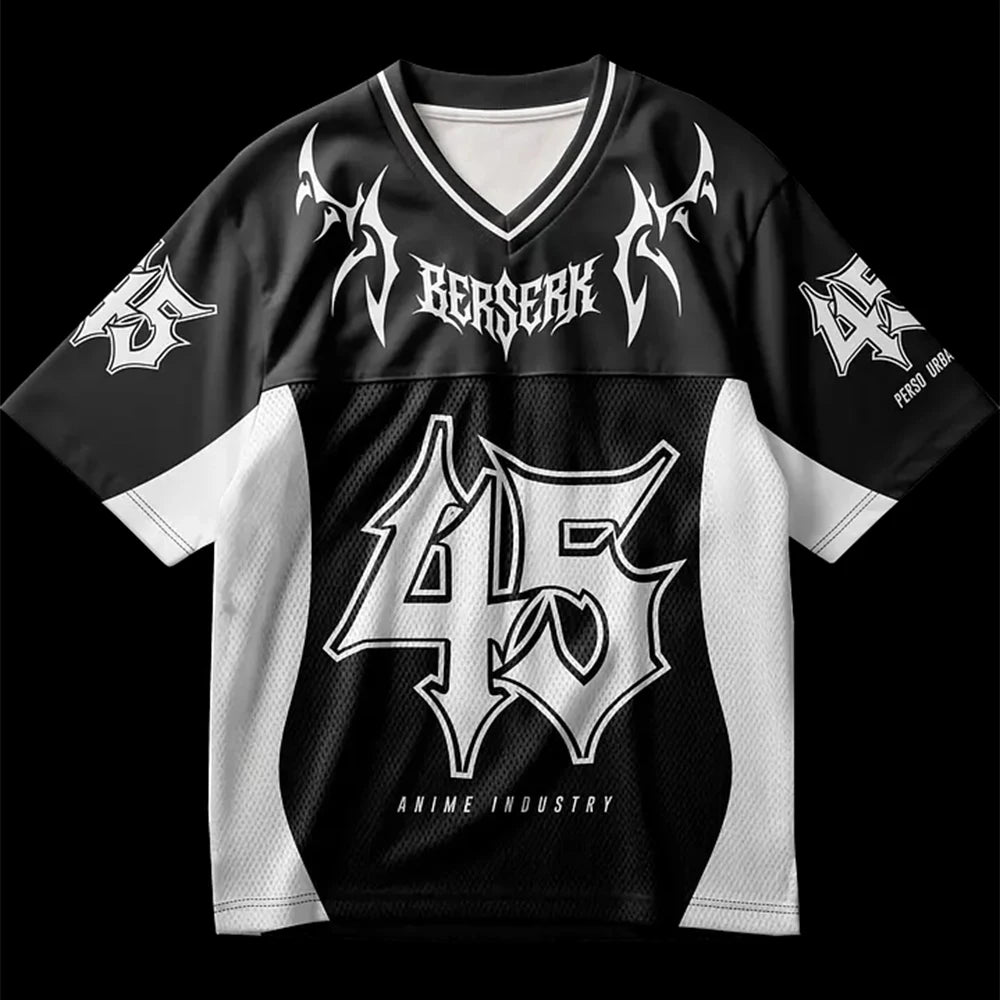 2026 Summer New Style Children's Berserk Anime Jersey Oversized Y2K Men Women Breathable Quick-Drying Fashion Casual T-Shirt﻿