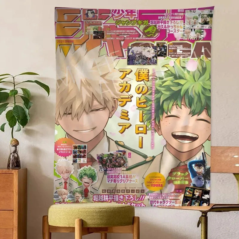 VIKAMA My Hero Academia Anime Tapestry Cute Decorative Wall Hanging Perfect For Living Rooms, Bedrooms, And Home Decor