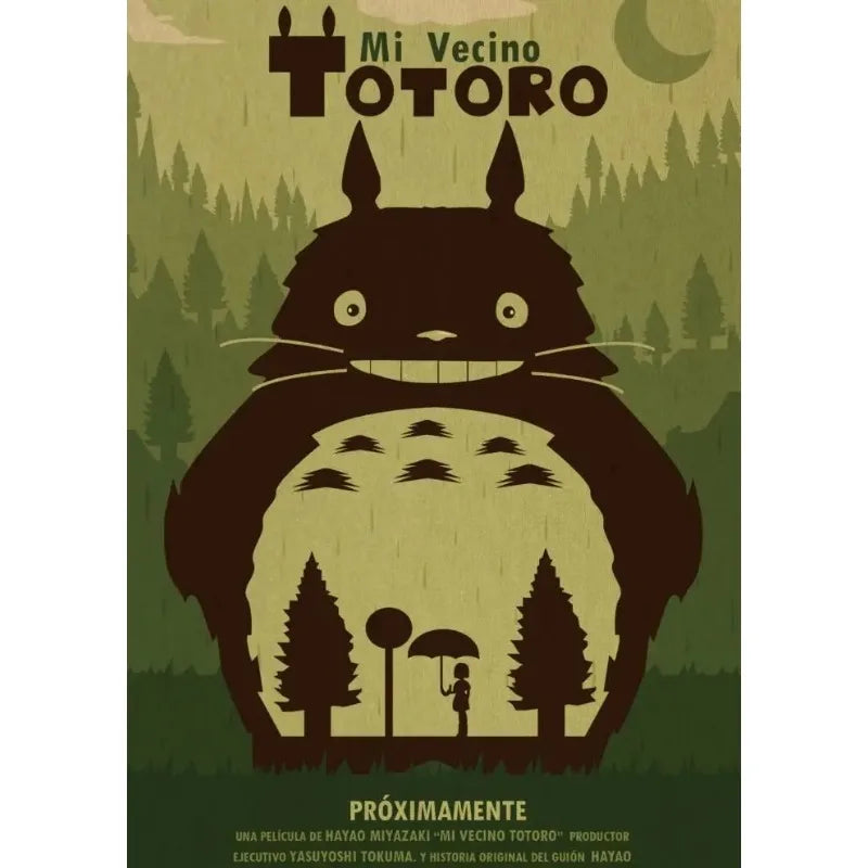 Retro Miyazaki Hayao Movie Murals Studio Ghibli Canvas Paintings Anime Art Decoration Modern Religious Muslim Murals
