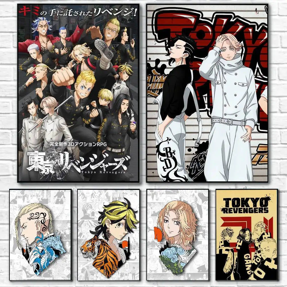 Anime Tokyo Revenger-R Cartoon Cool Poster Art painting poster with prints Home bedroom living room decoration gift