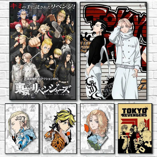 Anime Tokyo Revenger-R Cartoon Cool Poster Art painting poster with prints Home bedroom living room decoration gift