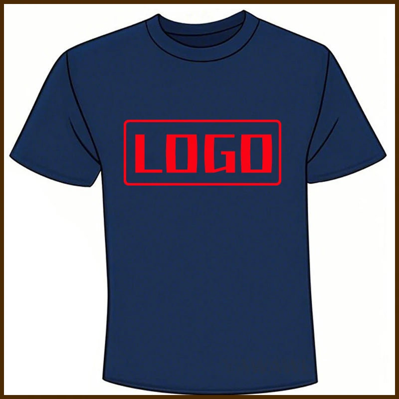 For man Text here Fashionable summer t shirt Custom Design Here Short Sleeve Daily Wear Tailor-made Oneck Rock tees Personalized