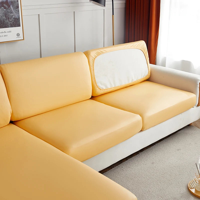 easy clean waterproof PU funiture protector solid sofa cover Corner sofa seat slipcover elastic stretch couch cover