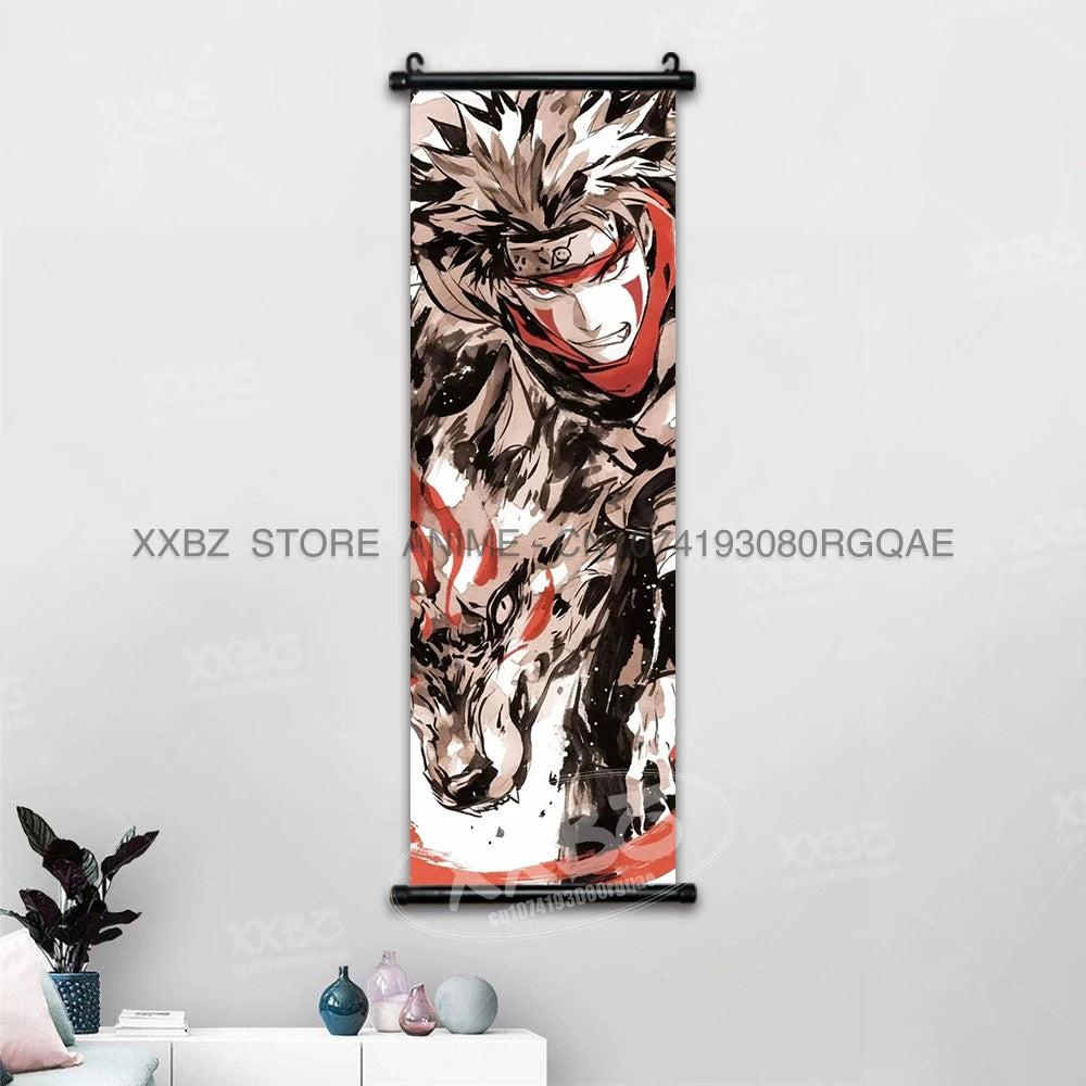 Naruto Home Decoration Scrolls Picture Hyuga Hinata Anime Canvas Wall Art Interior Hanging Painting Uchiha Itachi Figures Poster
