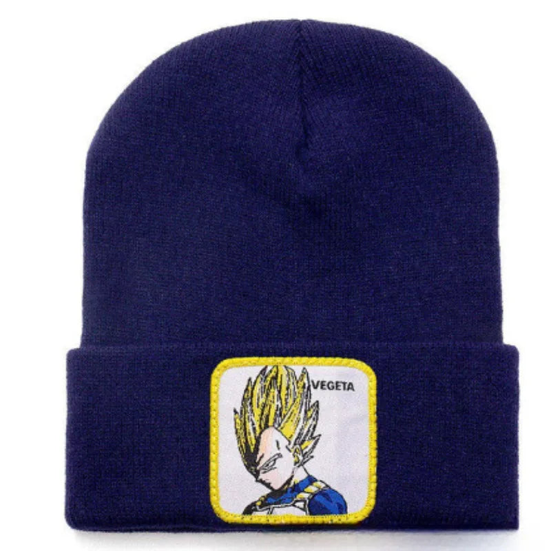 Anime Cartoon Dragon Ball Women Men Knitted Warm Winter Hats For Women Men Solid Hip-hop Casual Cuffed Beanies Bonnet