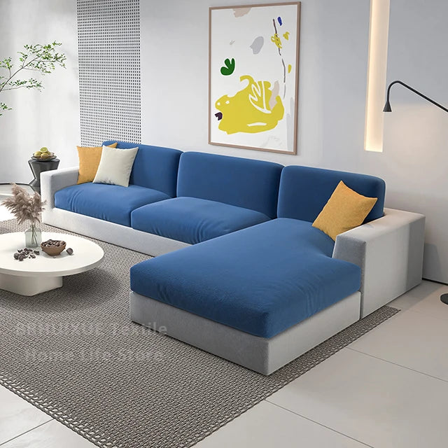 Super Soft Velvet Sofa Seat Cushion Cover Plain Color Stretch Thicken Sofa Cover Sectional Couch L Shape Corner Armchair Covers