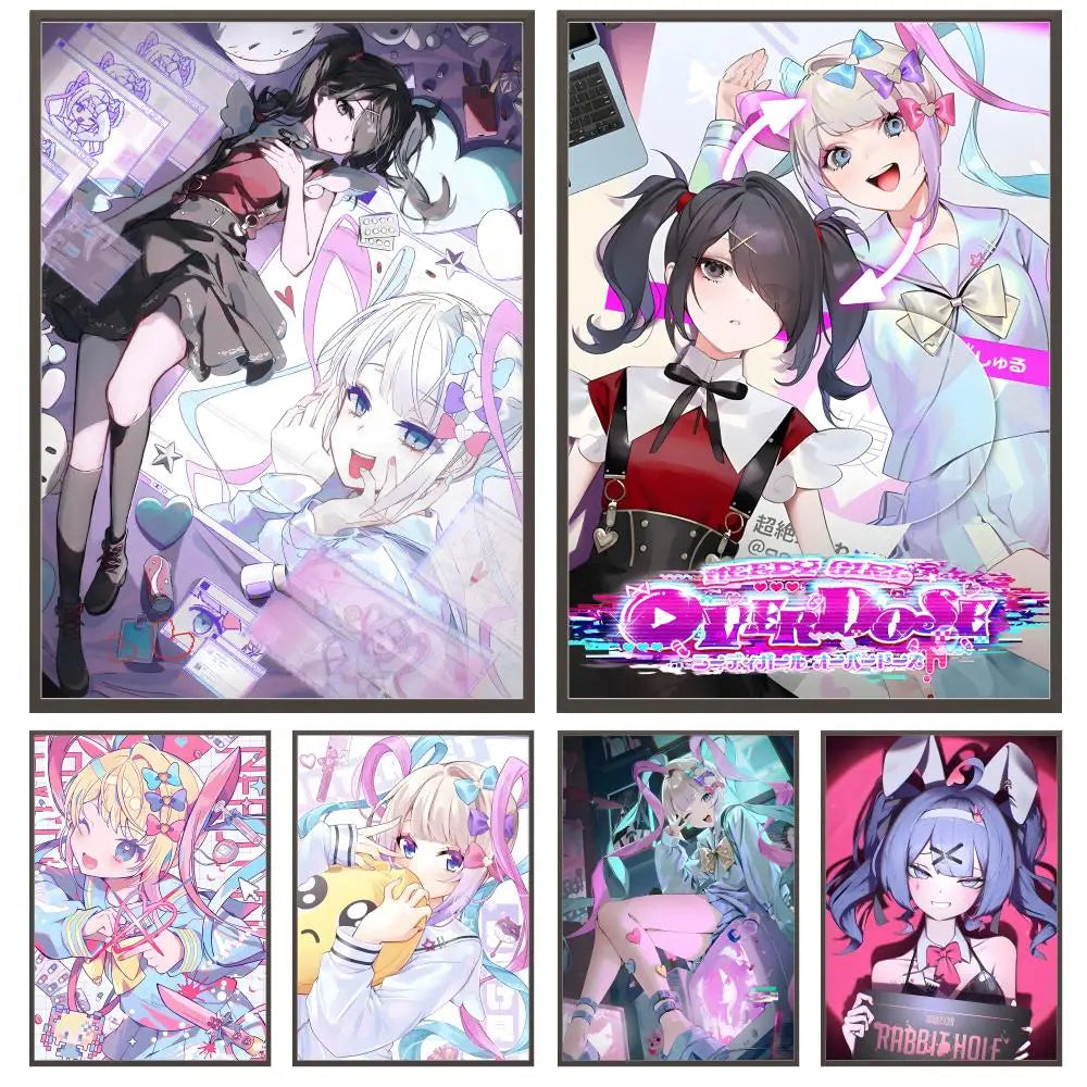 anime Needy Streamer Overload Poster Versatile HD Waterproof Wall Art Self-Adhesive Decor for Any Space Ideal Gift