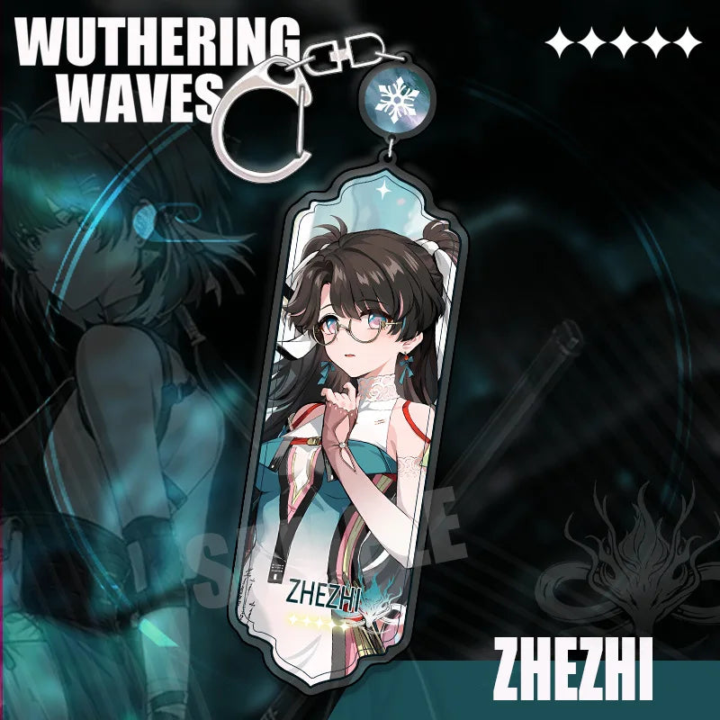New Wuthering Waves Hiyuki Denia Aemeath Mornye Keychain Cartoon Anime Strip Pendant Keyring Backpack Jewelry Cute Gift