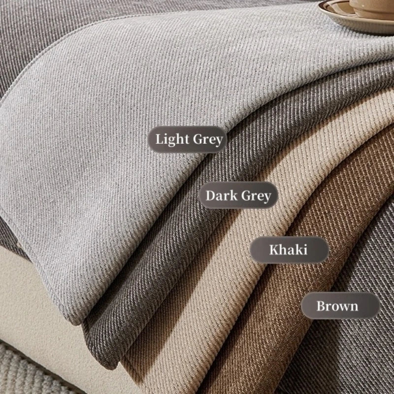 Minimalist Twill Chenille Anti-Slip Sofa Cover for All Seasons Living Room Furniture Decor Couch Cushion Cover Slipcover