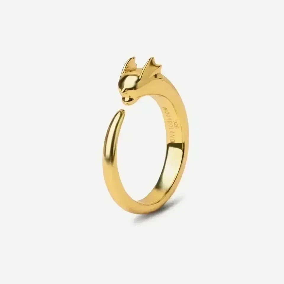New Pokemon Litwick Dragonair 925 Silver Couple Ring Anime Fashion Cartoon Accessories Cospaly Peripherals Christmas Gifts