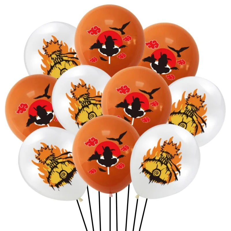 Cartoon NARUTO Latex Balloons Set Children's Birthday Party Balloon Cup Balloon Decorations Helium Naruto Baby Shower Balloons