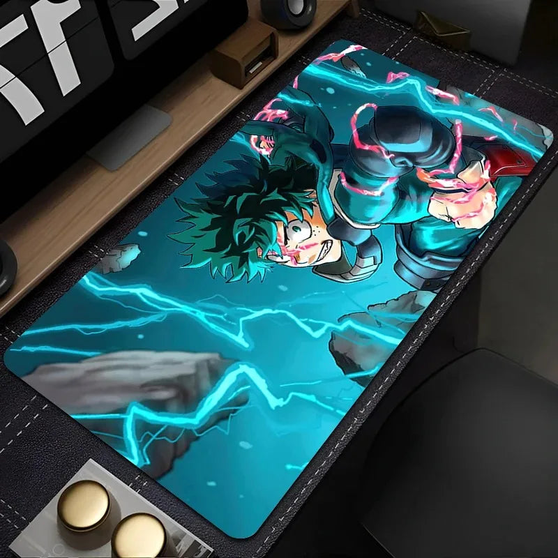 Midoriya Izuku My Hero Academia Anime Mousepad Pc Gamer Cabinet Keyboard Desk Mat Office Accessories Large Mouse Pads 900x400cm
