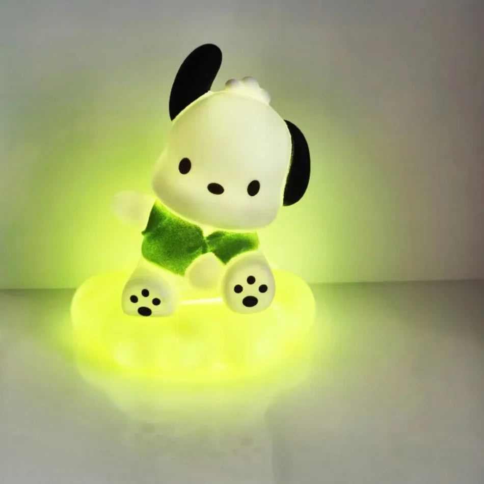 New Japan Style Night Light Enamel Cloud Cartoon Kuromi Cinnamoroll Pochacco Small Table Light Illuminating Decoration