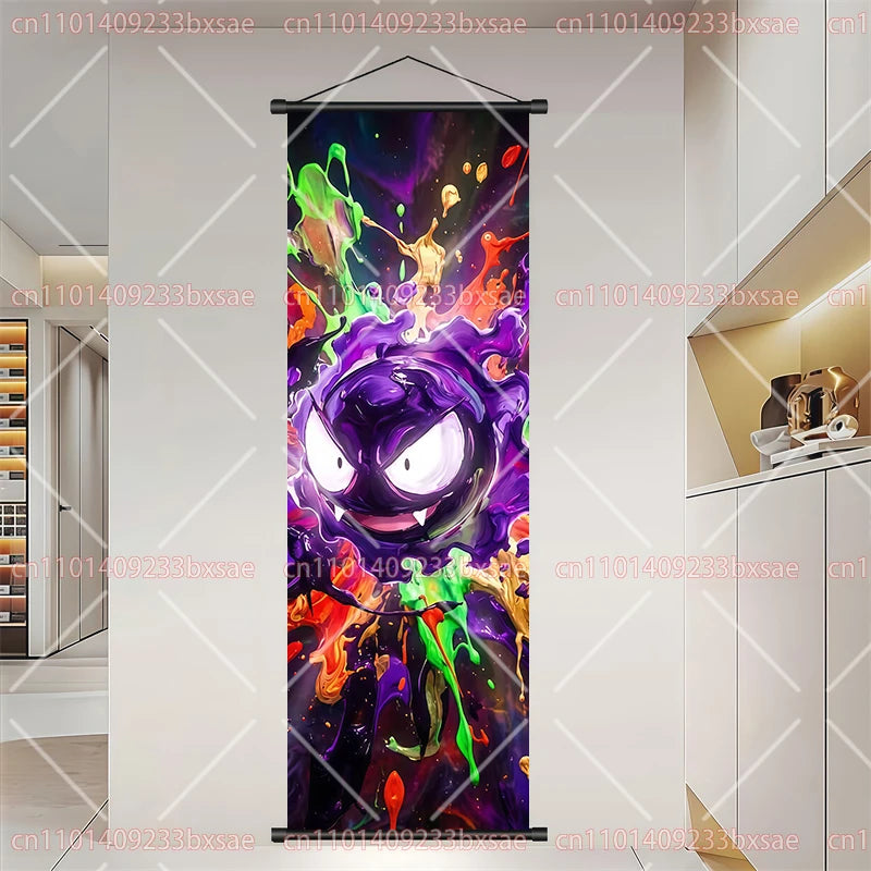 Pokémon Anime Elf Dragonite Gengar Pikachu Charizard Kyogre Rayquaza HD Poster Scroll Painting Art Hanging Painting Holiday Gift