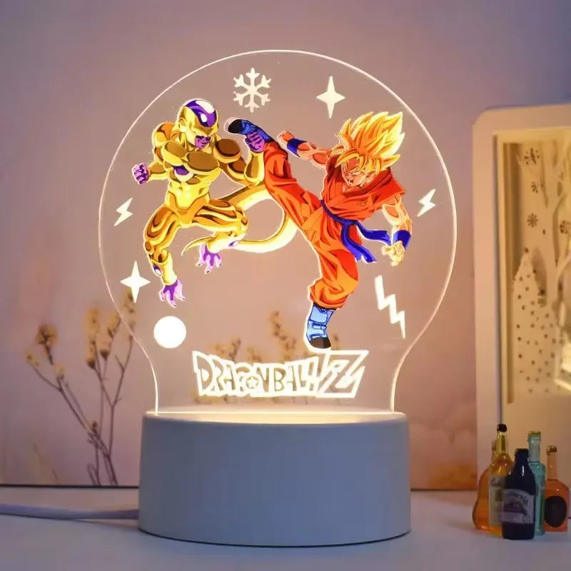 Dragon Ball Night Light Series Animation Figures 3d Ornaments Goku Cartoon Stand Table Lamp Desktop Decoration Christmas Gifts