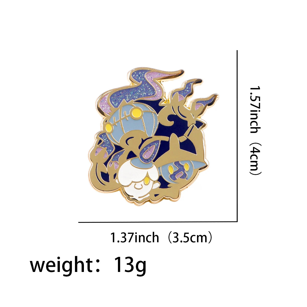 Kawaii Elf Anime Cartoon Enamel Pin Elegant Lapel Pins for Backpacks Clothes Gengar Badges Cute Brooch Jewelry Gifts for Friends