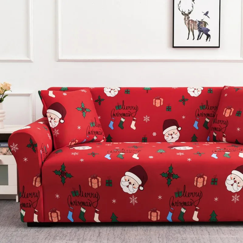 Christmas decoration Sofa Cover Stretch Modern Chair Couch Cover Sofa Covers for Living Room Furniture Protector 1/2/3/4 Seater