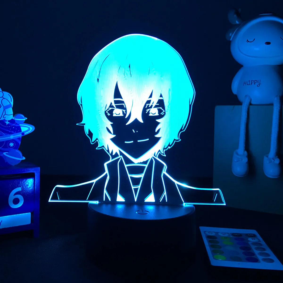 3D LED Lamp Anime Bungo Stray Dogs Night Light Ranpo Figure for Bedroom Decoration Nightlight Birthday Gift Room Decor