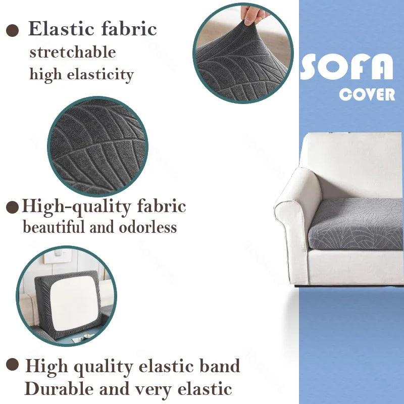 Splashproof Jacquard Sofa Cushion Cover For Living Room Anti-slip Anti-dust Thickening Elastic Sofa Cover Furniture Protector