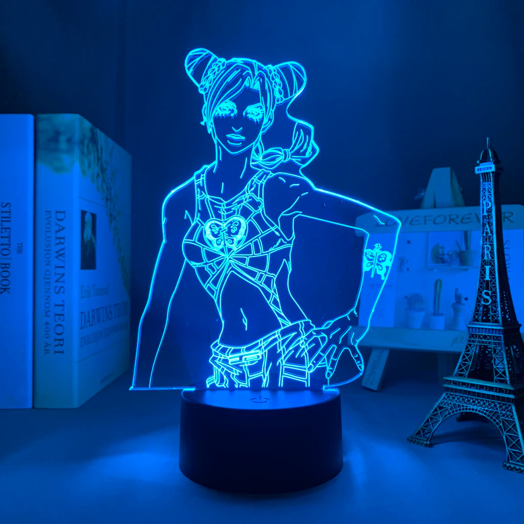 Anime JoJo Bizarre Adventure 3d Night Light Hol Horse for Bedroom Decor Light Birthday Gift for Him Manga Jojo Led Lamp