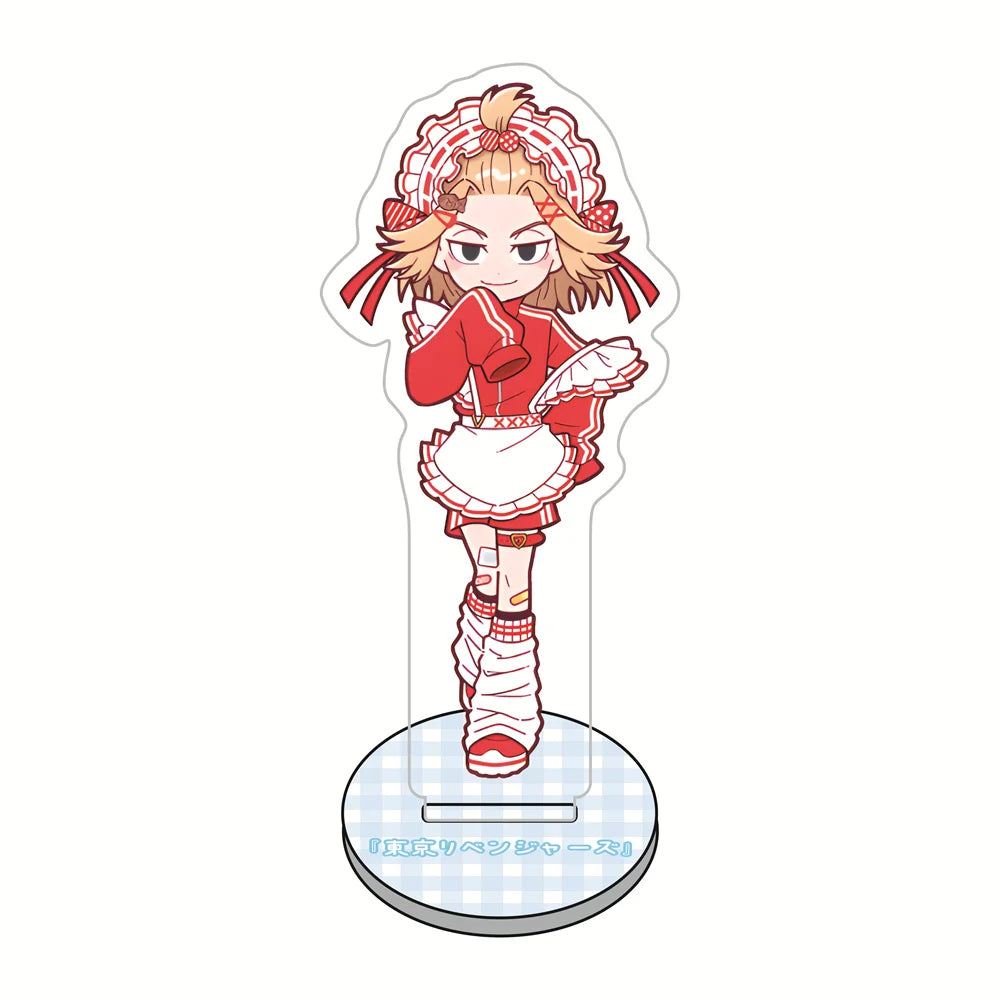 10cm Tokyo Revengers Maid Outfit Acrylic Stand Figures Keychain Anime Collectible Merch Desktop Decoration Fan Gift