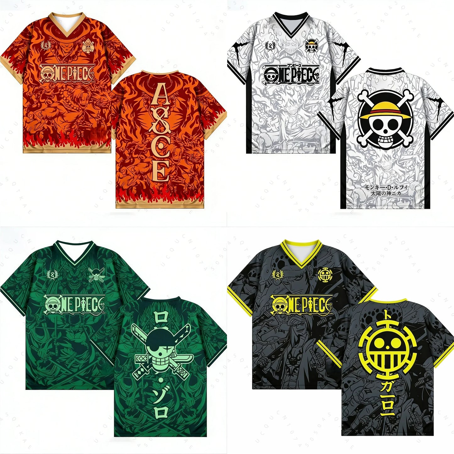 2026 Korean Style Kpop Fashion Vintage Retro Full Printing T-Shirt Series Anime One Piece Anime Y2k Baseball Sports Unisex Tops