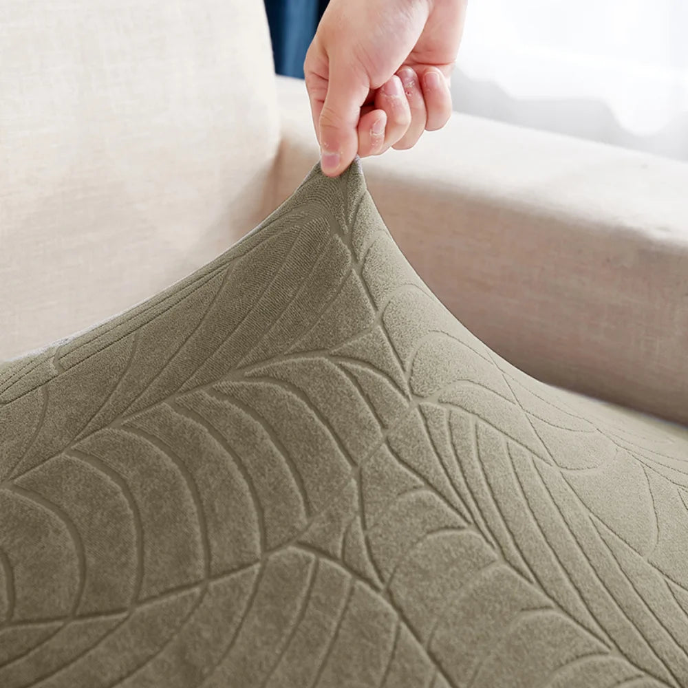 Waterproof Stretch Sofa Cushion Cover Jacquard Fabric Pure Sofa Cover Removable Protector Couch Cover Chaise Lounge Living Room