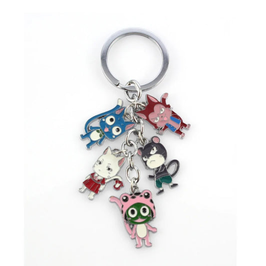 FAIRY and That TAIL Keychain Hot Blooded Fantasy Fighting Comics Character Peripheral Badge Key Ring Anime Fans Jewelry Gifts